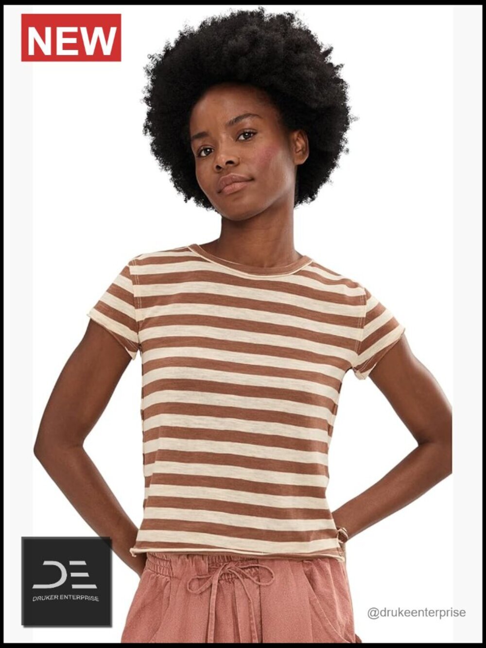 Sleeveless Cotton T-Shirt with Lace Inserts